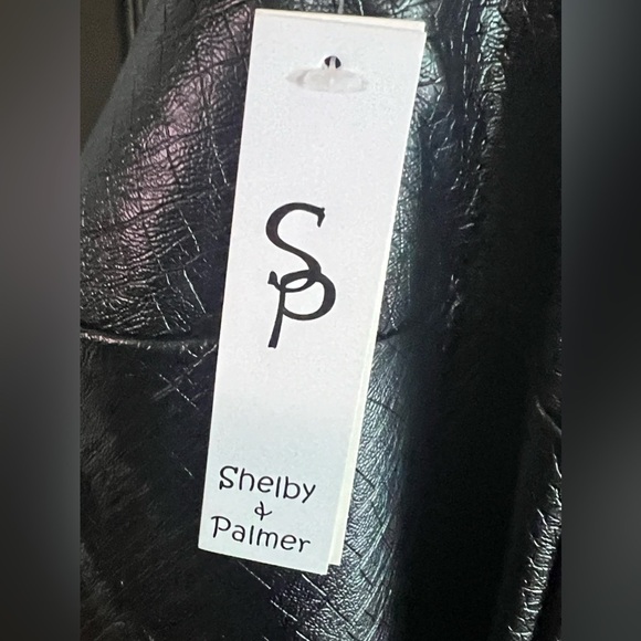 SHELBY & PALMER Dress Sleeveless Faux Leather dress NWT - Picture 4 of 4